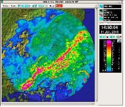 관측영상(강우강도 분포)