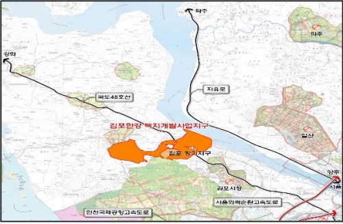 김포 장기지구 2단계사업 위치도