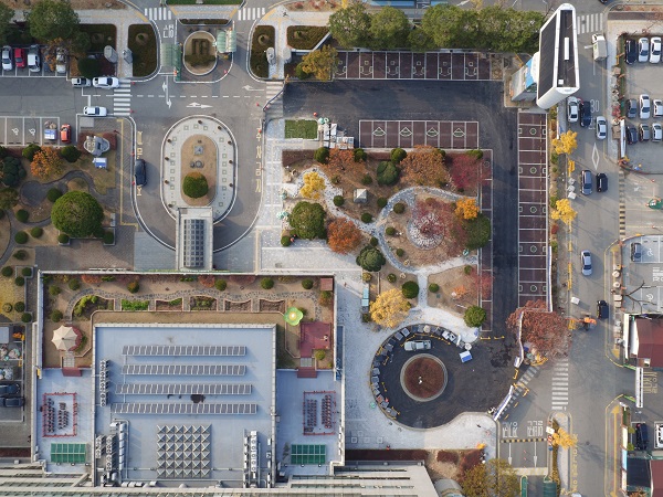 수원시청사 LID(저영향 개발) 시설 [사진제공=수원시]