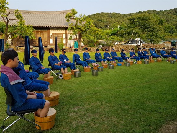 농촌 치유마을 프로그램(쪽염색, 족욕)