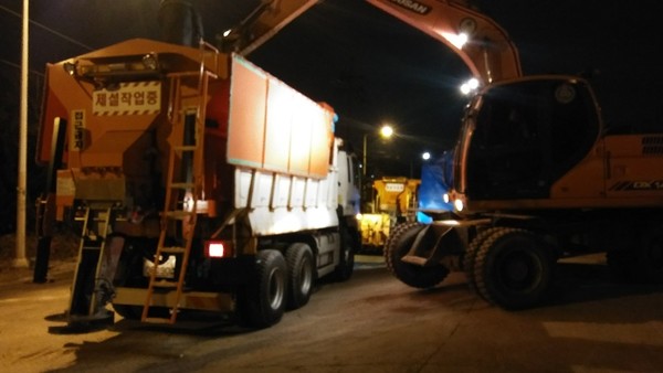 광명시 제설치량 사진. (사진제공=광명시)