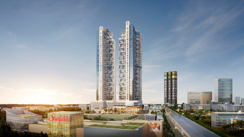 [사진=‘청라국제도시역 푸르지오 시티’ 상업시설 투시도]