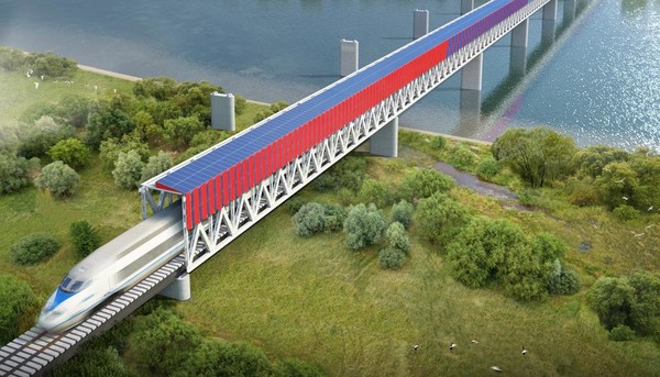 도라산역 임진각 철교 태양광 /사진제공=국토교통부