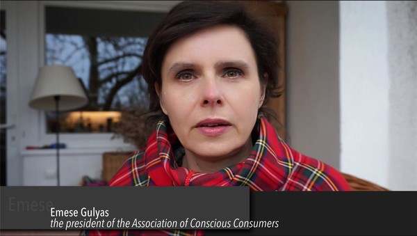 the Association of Conscious Consumers 대표 Emese 축사 영상 캡쳐 /사진제공=녹색소비자연대