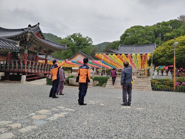 장안사 소방안전점검 /사진제공=기장소방서