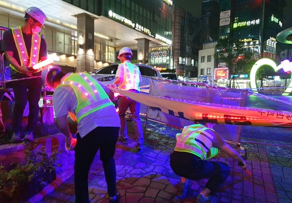 지난해 하천순찰단 운영 사진./사진제공=관악구