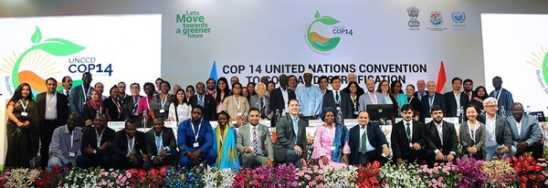 지난 2019년 인도 뉴델리에서 열린 UN 사막화 방지 협의(UNCCD)