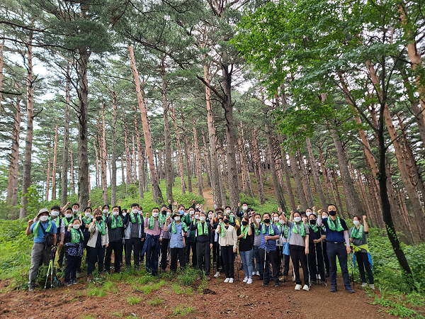 대관령 국가숲길 We 걷기 행사 참여자들 /사진제공=동부지방산림청 