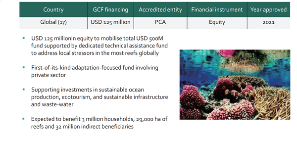 GCF가 올해부터 추진하는 ‘Global Fund for Coral Reefs’ 프로젝트의 개요 /자료제공=GCF