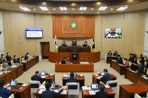 의왕시의회, 제280회 임시회 개회 모습 /사진제공=의왕시의회 