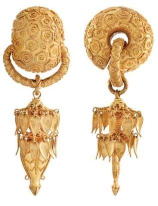 보물 제1921호 금조총 출토 금귀걸이 /자료출처=부산시