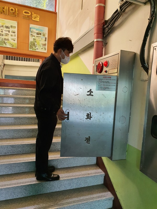 소방시설 점검 현장 /사진제공=부산소방재난본부