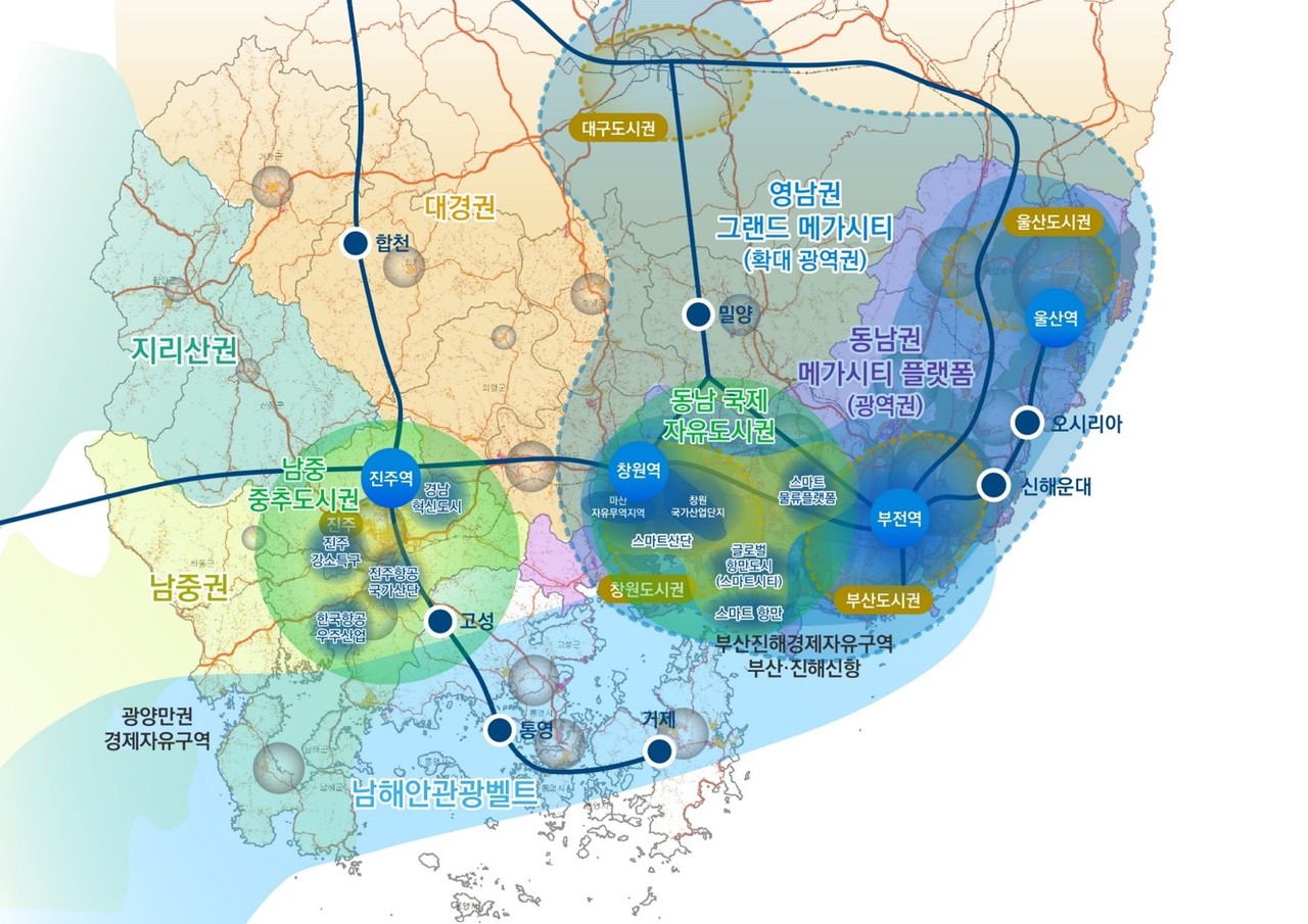 동남권 메가시티 플랫폼(광역권) /자료출처=부산시