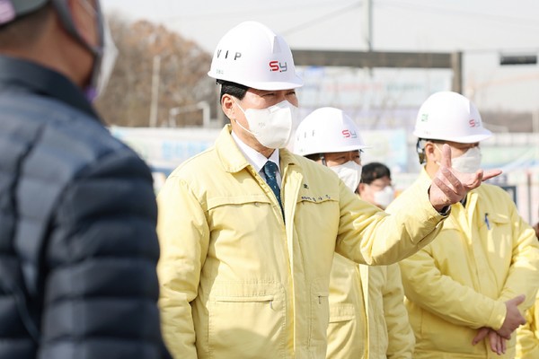 김상돈 의왕시장, 제49차 현장행정의 날 현장 방문  /사진제공=의왕시청 