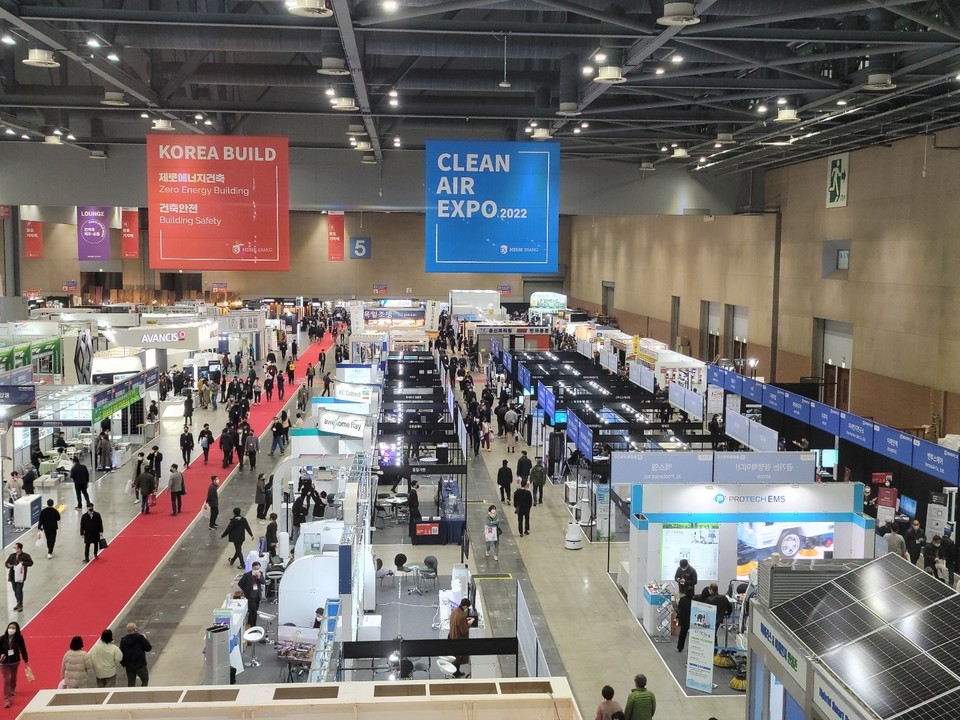 ‘2022 클린에어엑스포’가 3월3일 일산 킨텍스 제1전시장에서 개최됐다. /사진=박선영 기자
