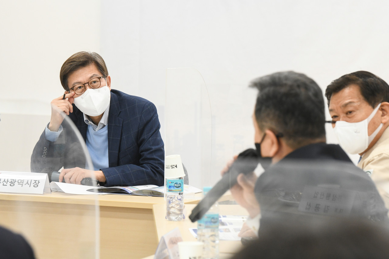 동부산산단 기업 대표 간담회에 참석한 박형준 부산시장 /사진제공=부산시