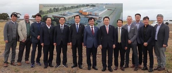 한화디펜스 K-9 자주포 호주공장(빅토리아주 질롱시 소재)부지 방문 /사진제공=창원시 