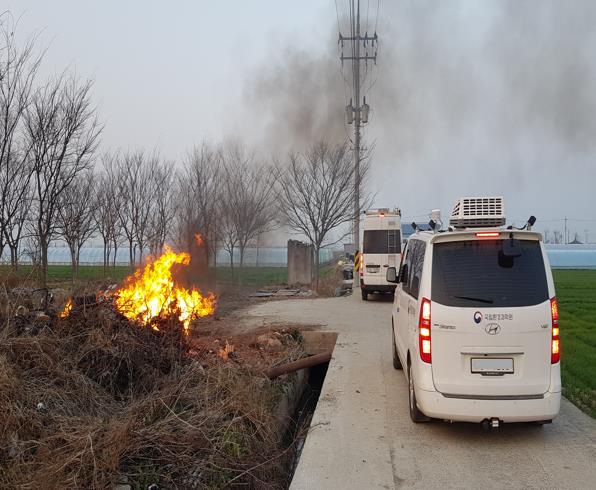 생물성연소(불법소각) 현장 /사진=국립환경과학원