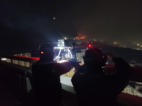 동부지방산림청 열화상드론 야간 촬영