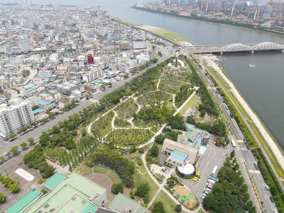 포항시 해도 미세먼지 차단 숲 /사진제공=경상북도