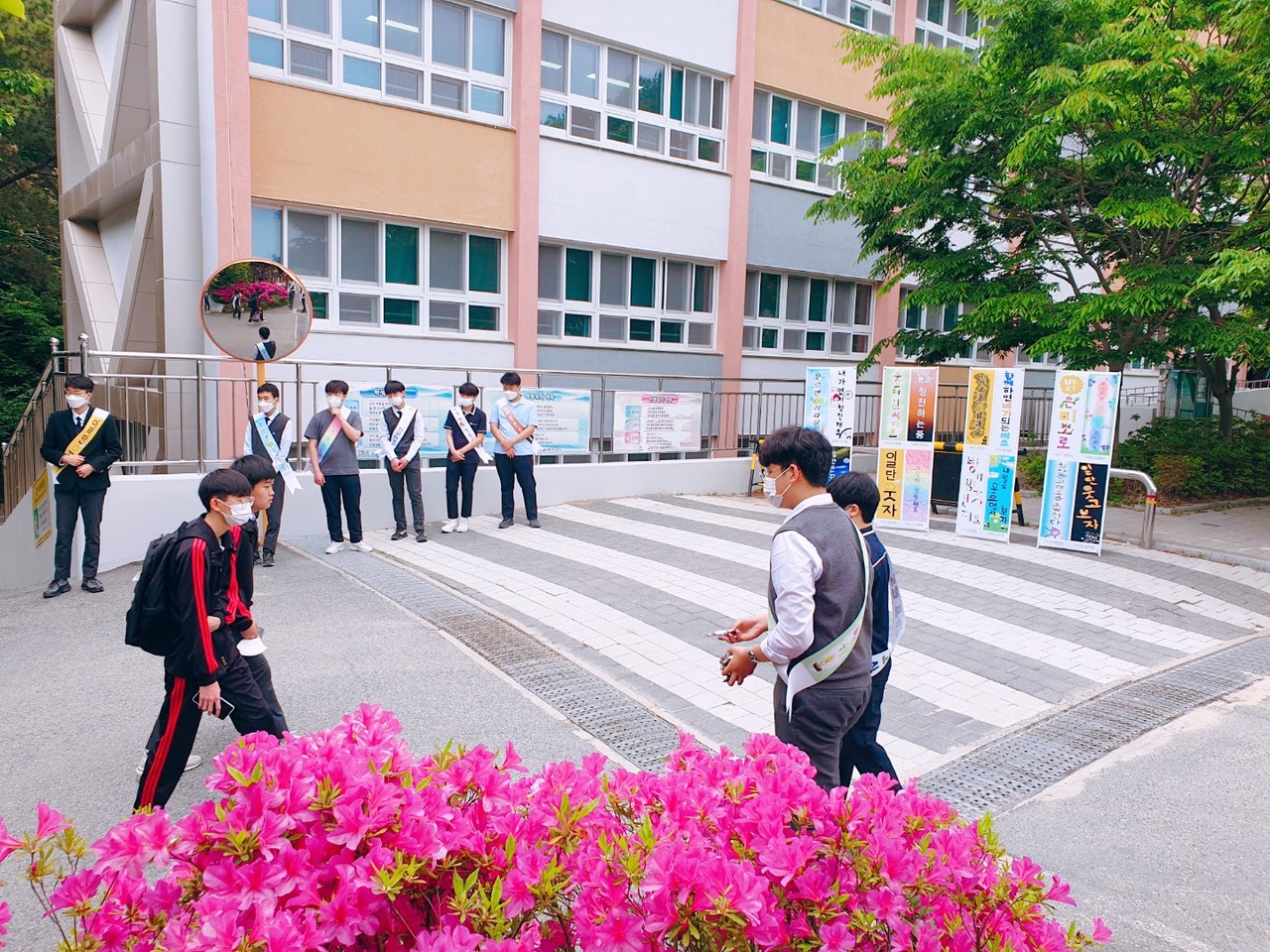 등굣길 맞이 3나눔 행사 현장 /사진제공=부산시교육청