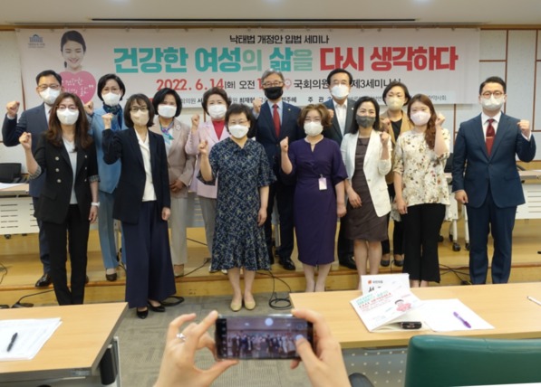 낙태법 개정안 입법 세미나에 참석한 관계자들 /사진=김인성 기자