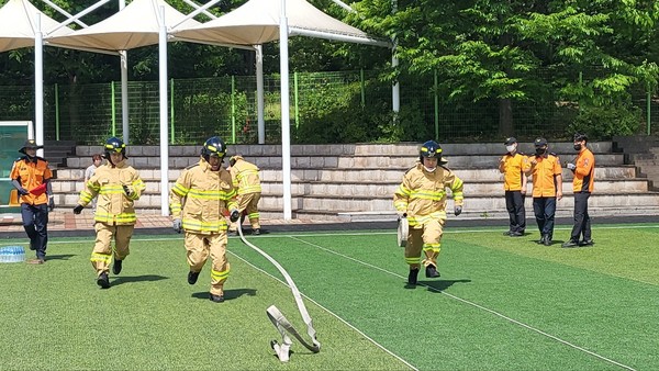 북부소방재난본부 의용소방대 소방기술경연대회 개최