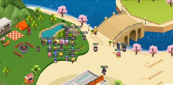 지난 16일 진행된 영타운 오픈식 행사 메타버스 화면./사진제공=영등포구