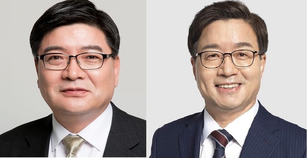 김용진 경제부지사 내정자와 염태영 도정자문회의 의장 /사진제공=경기도