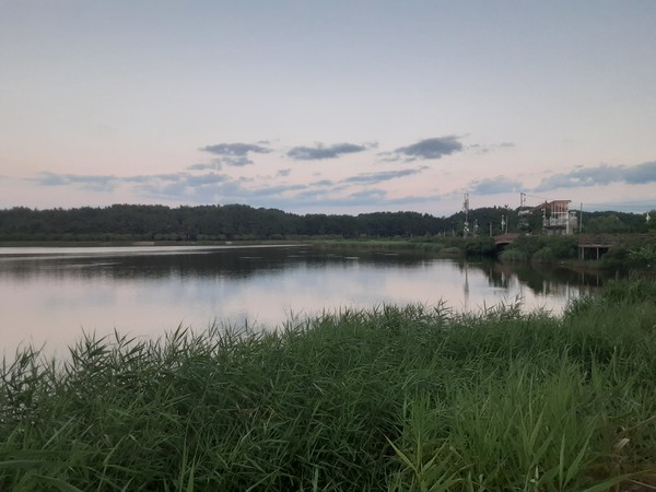 매립장 부지로 지목된 위치에서 2Km 가량 떨어진 곳에는 향호저수지가 보였다. /사진=최용구 기자