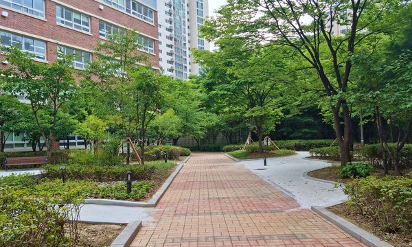 기흥구 보라중학교에 조성된 학교숲 /사진제공=용인시