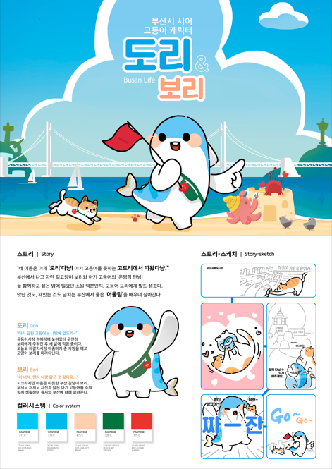 부산 시어 고등어 캐릭터디자인 공모전 대상 수상작 '도리&보리' /자료제공=부산시