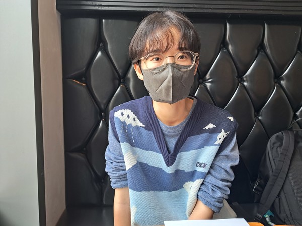 김민선 활동가를 지난 9월29일 서울역 인근의 한 커피숍에서 만났다. /사진=최용구 기자 