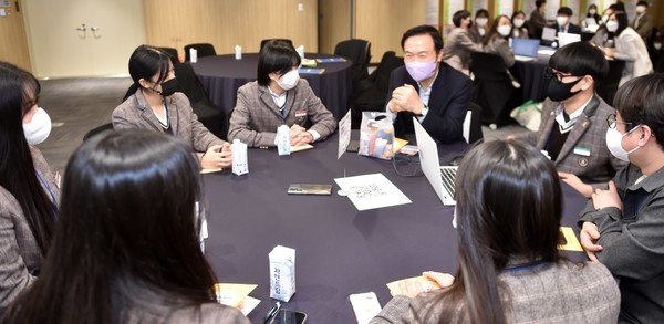 임태희 교육감과 교육급식 정담회 /제공=경기교육청