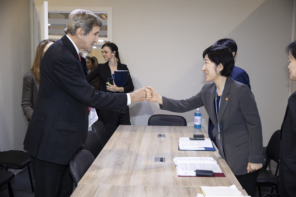 미국 기후특사와 만난 한화진 장관 /사진제공=환경부