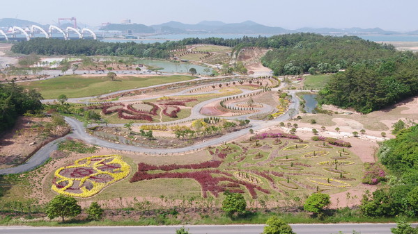 산이면 솔라시도 기업도시 내 조성한 산이정원 전경 /사진제공=해남군