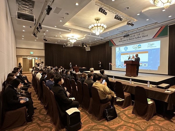 1월12일 서울가든호텔 그랜드볼룸에서 ‘2023 인도 셀러-한국 바이어 B2B 상담회’가 열렸다. /사진=박준영 기자