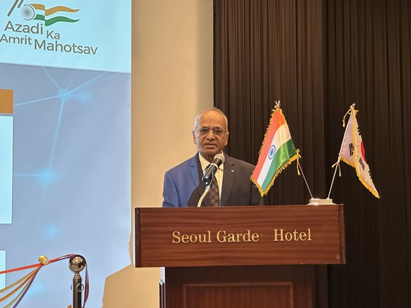 시리 슈리니바스 지 모카시(Shri Shrinivas G. Mokashi) 인도 케멕실 회장이 개회식에서 발언 중이다. /사진=박준영 기자