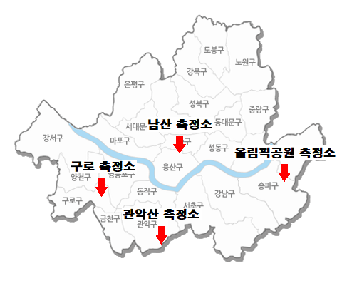 서울시 온실가스 측정망 /자료제공=서울시