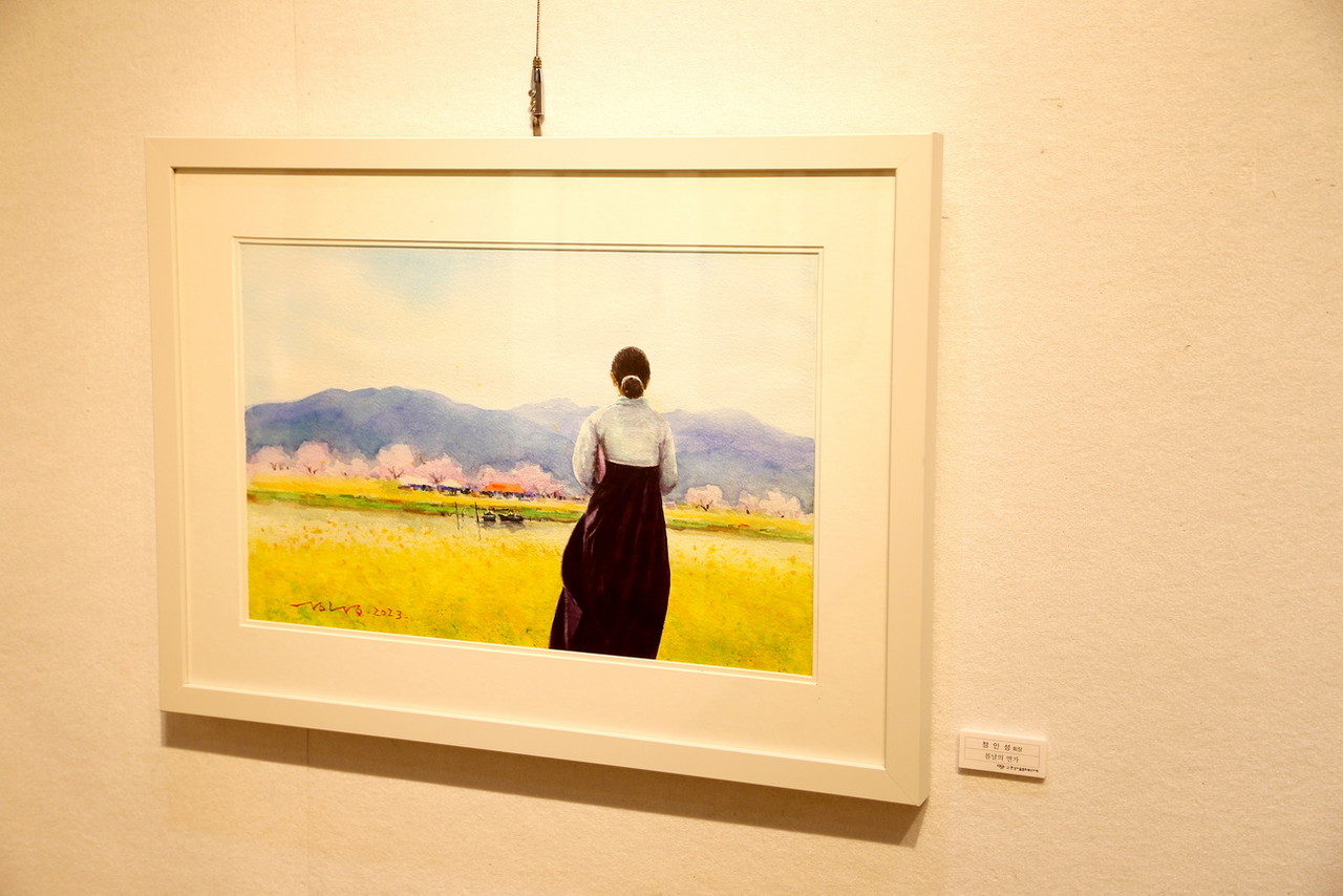 정인성 작가의 봄날의 연가 작품 /사진=권영길 기자