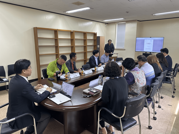 지난 9일 대진대학교 소재 포천시 탄소중립지원센터 회의실에서 포천시 탄소중립지원센터 1차 운영위원회가 열렸다. /사진제공=대진대학교