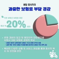 배달 종사자의 과중한 보험료 부담 경감을 추진한다. /자료제공=국토교통부