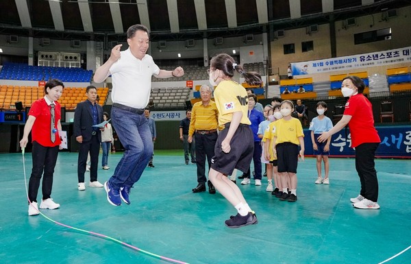 지난 6월18일 제1회 수원특례시장기 유소년 스포츠 대축전 /사진제공=수원시