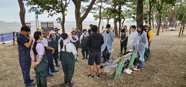'블루카본과 안전한 바다환경’ 체험 교육 /사진제공=인천대