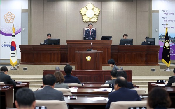 이재식 부의장, 378회 개회식 개최 /사진제공=수원시의회