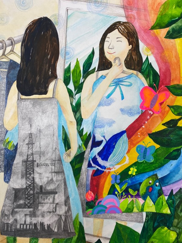 공기의 날 기념 그림그리기 공모전 대상(교육부장관상)을 수상한 성동초 유동호 학생 작품 