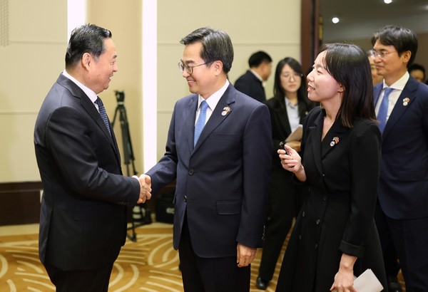 김동연 지사, 하오펑 랴오닝성 당서기 면담 /사진제공=경기도