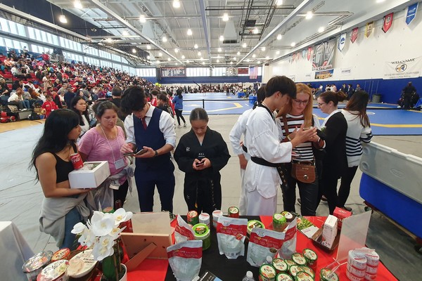 뉴욕 코리안 페스티벌 태권도 행사 김치 홍보 현장 /사진=한국농수산식품유통공사
