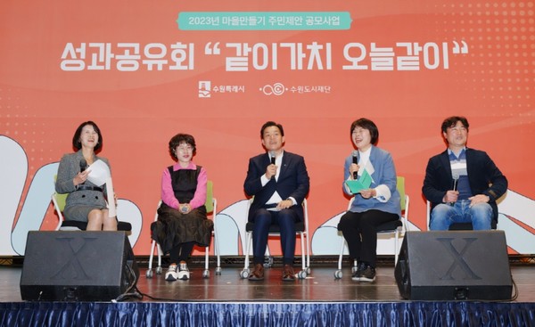 지난 17일 수원컨벤션센터에서 열린 ‘2023년 마을만들기 공모사업 성과공유회’ /사진제공=수원시