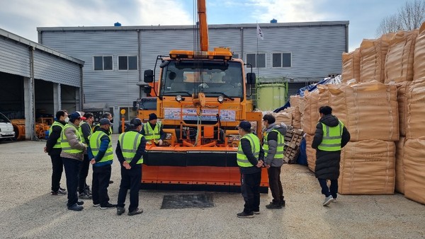 제설 현장 훈련 /사진제공=서울시